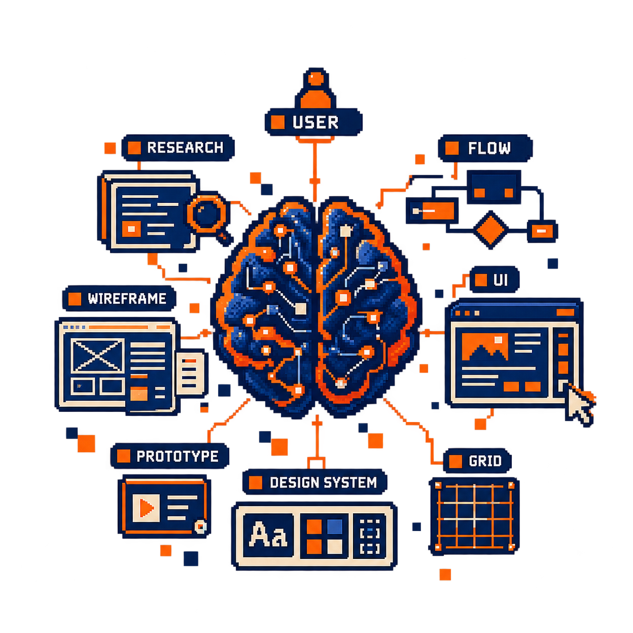 Product design process illustration