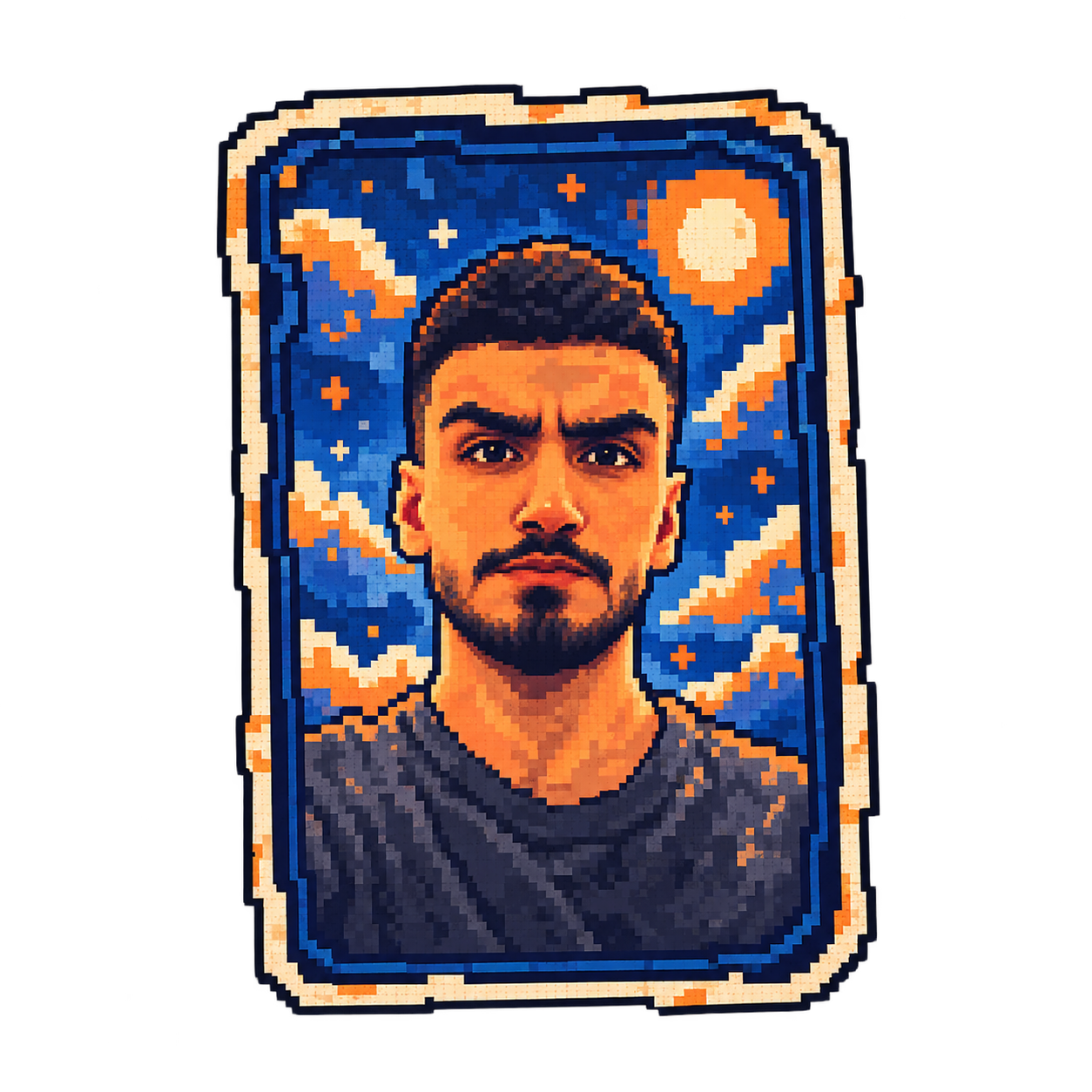 Pixel art portrait of Mohamad Talebi